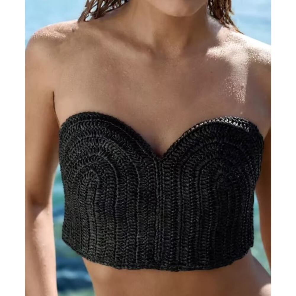 Zara Crochet Corset Strapless Crop Top 3183/004